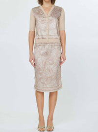 Current Air - Mixed Media Floral Paisley Cardigan