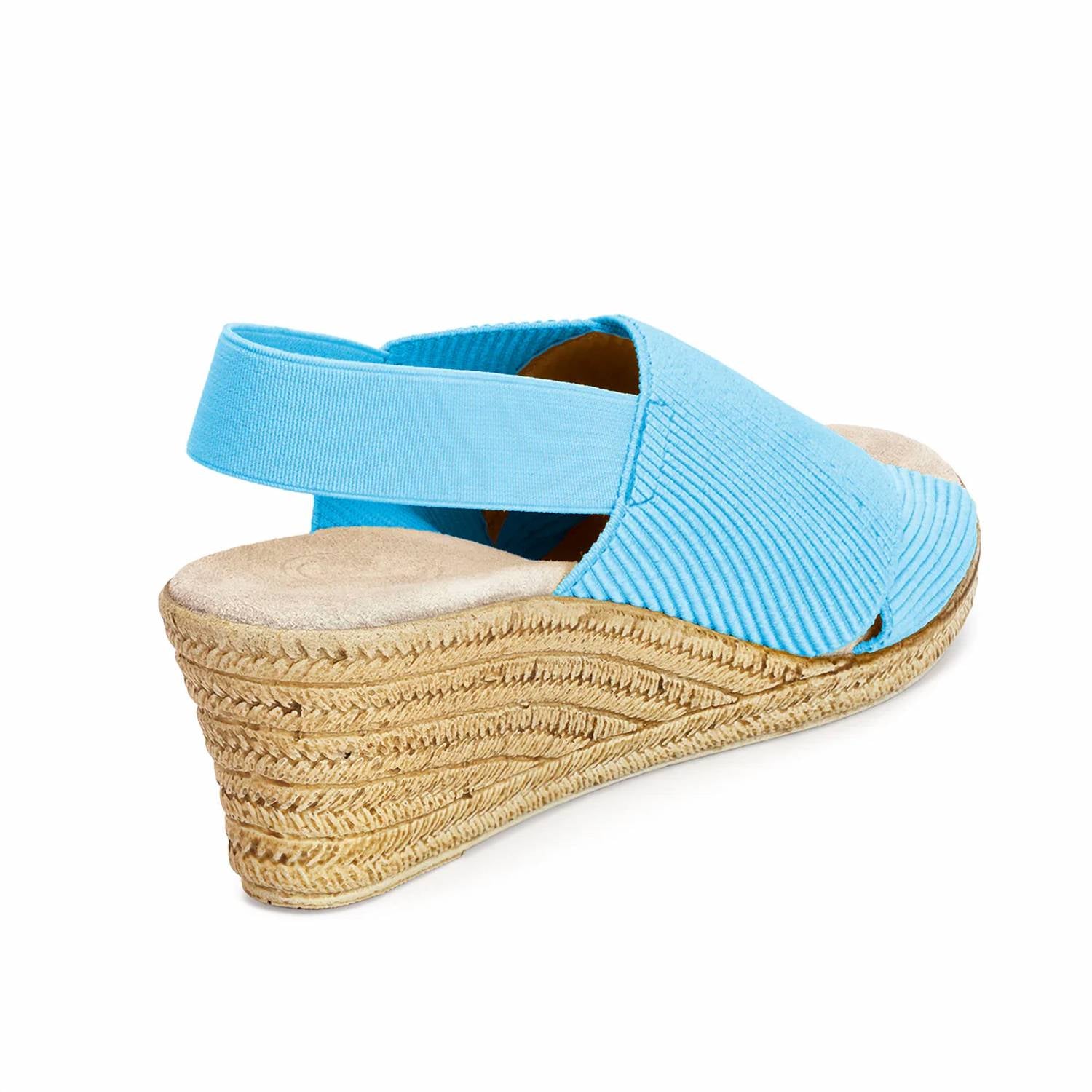 Charleston Shoe Co. - Elizabeth Wedge Heel Sandal Blue