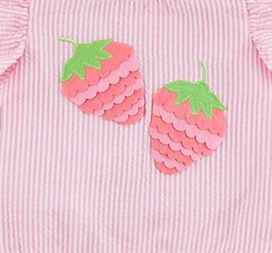 Mudpie - Girls Seersucker Pinafore Set