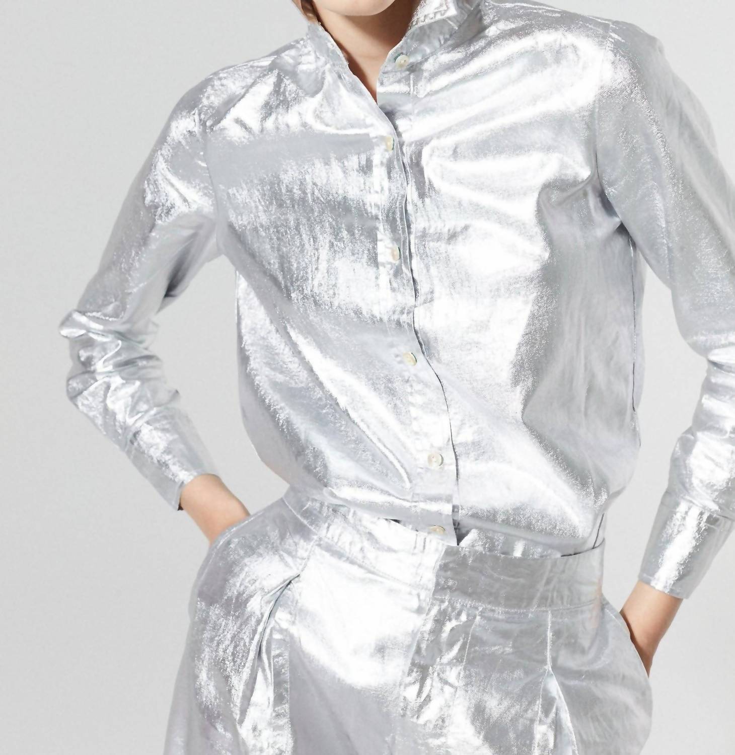 Lanhtropy - San Marino Metallic linen Shirt