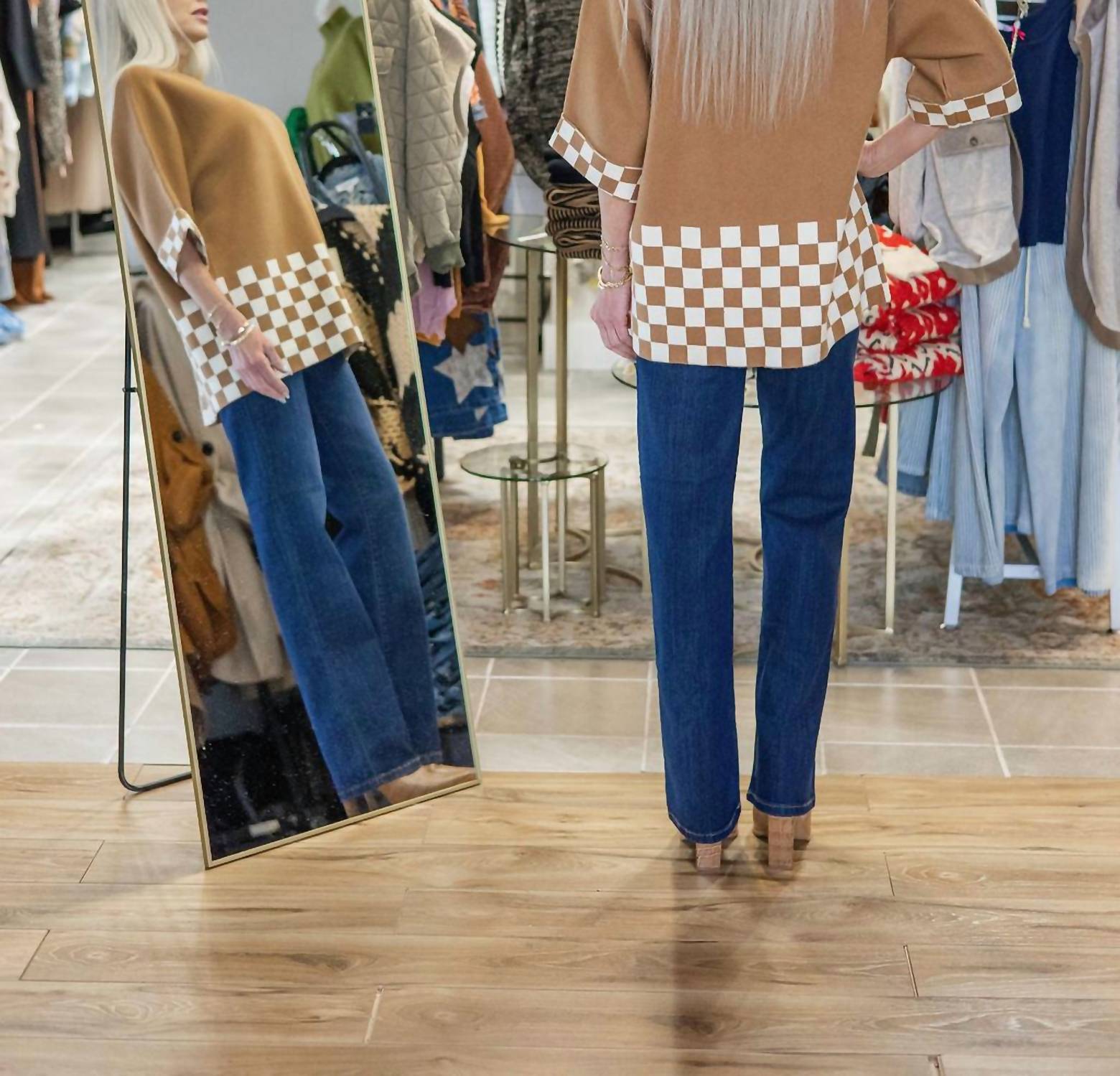 Yolly - Diana Checkered Sweater
