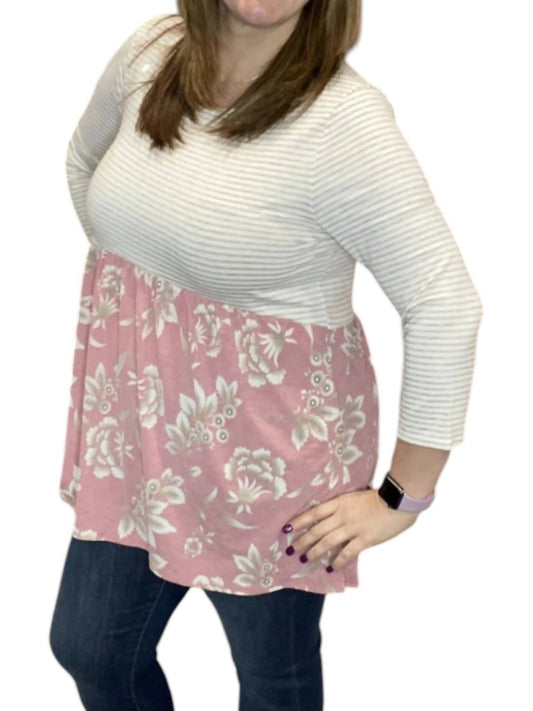 Honeyme - Stripes Go Babydoll Top