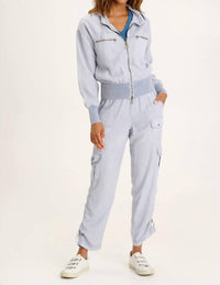 Xcvi - Karney Distressed Zip Bomber Jacket