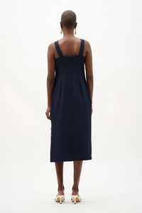 Joseph Ribkoff - Contrast Trim Square Neck Midi Dress