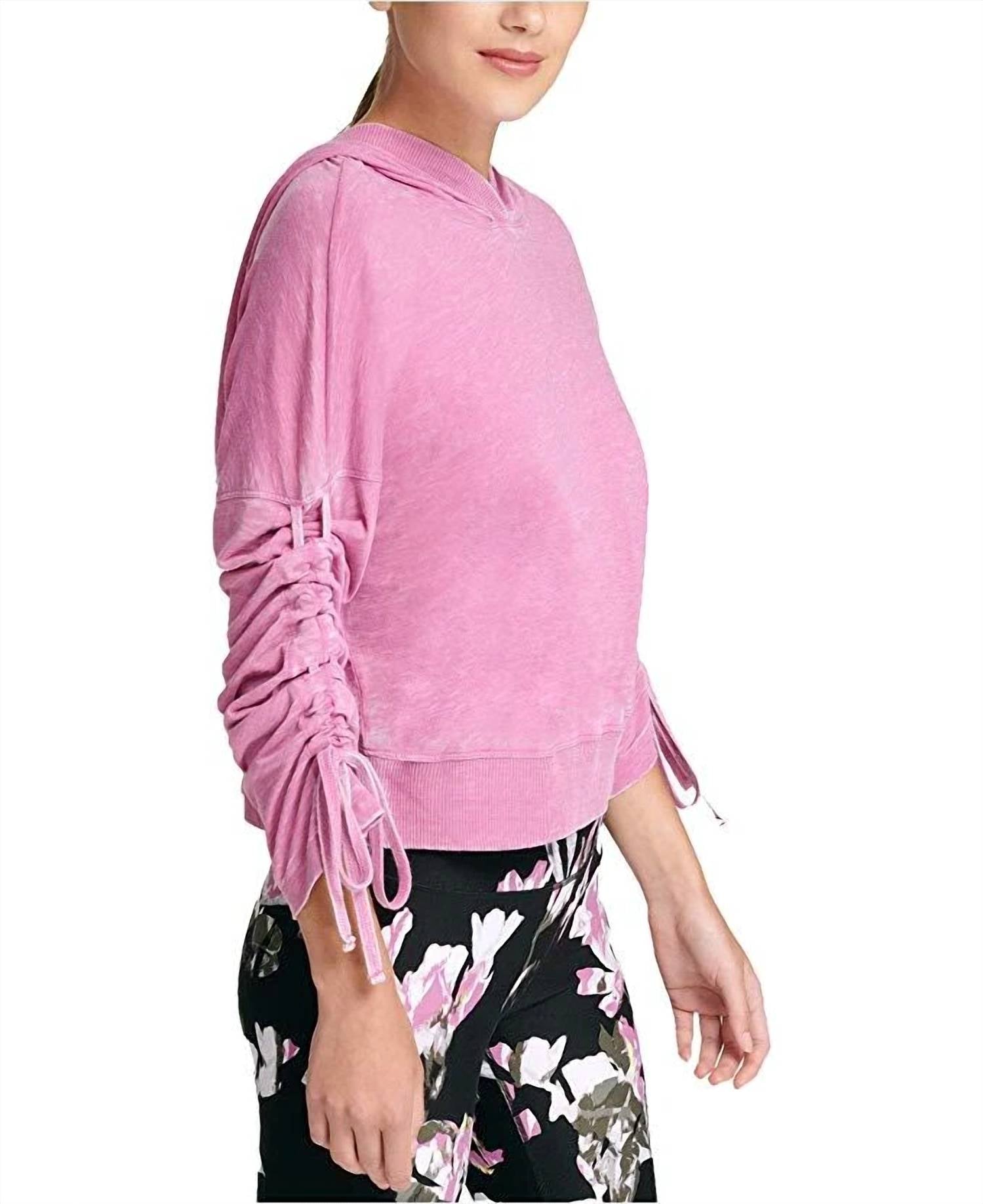 Dkny - Activewear Sport Relaxed Cinch Sleeve Hoodie