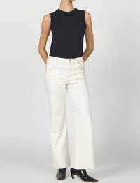 Dear John Denim - Micah Studded Mid Rise Wide Leg Jean