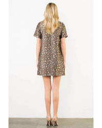 Thml - Short Sleeve Leopard Print Dress