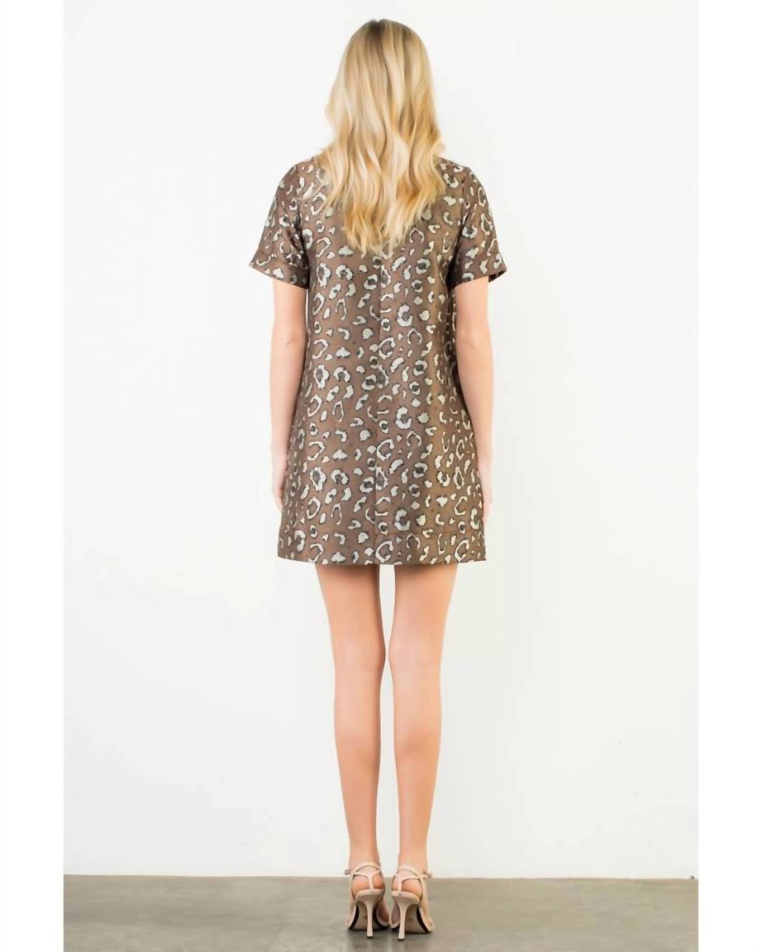 Thml - Short Sleeve Leopard Print Dress