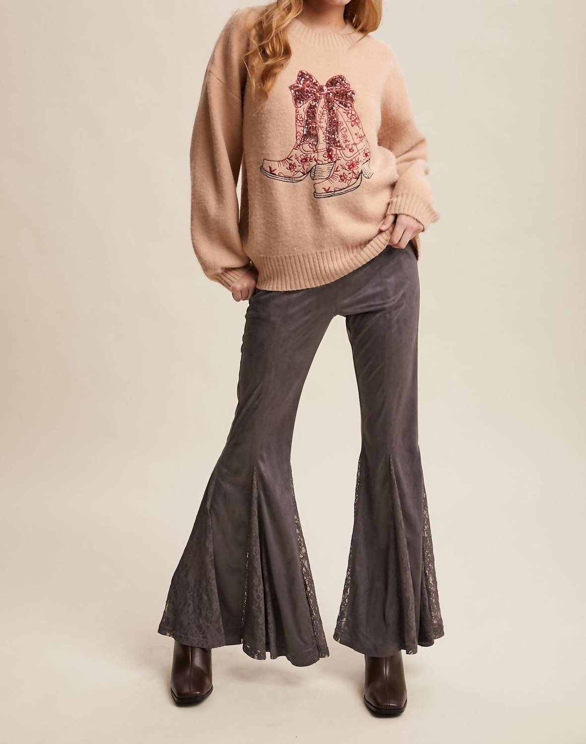 Listicle - Cowboy Boots Sweater