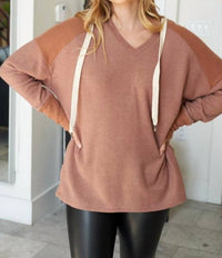 White Birch - Two Tone Fuzzy Hoodie