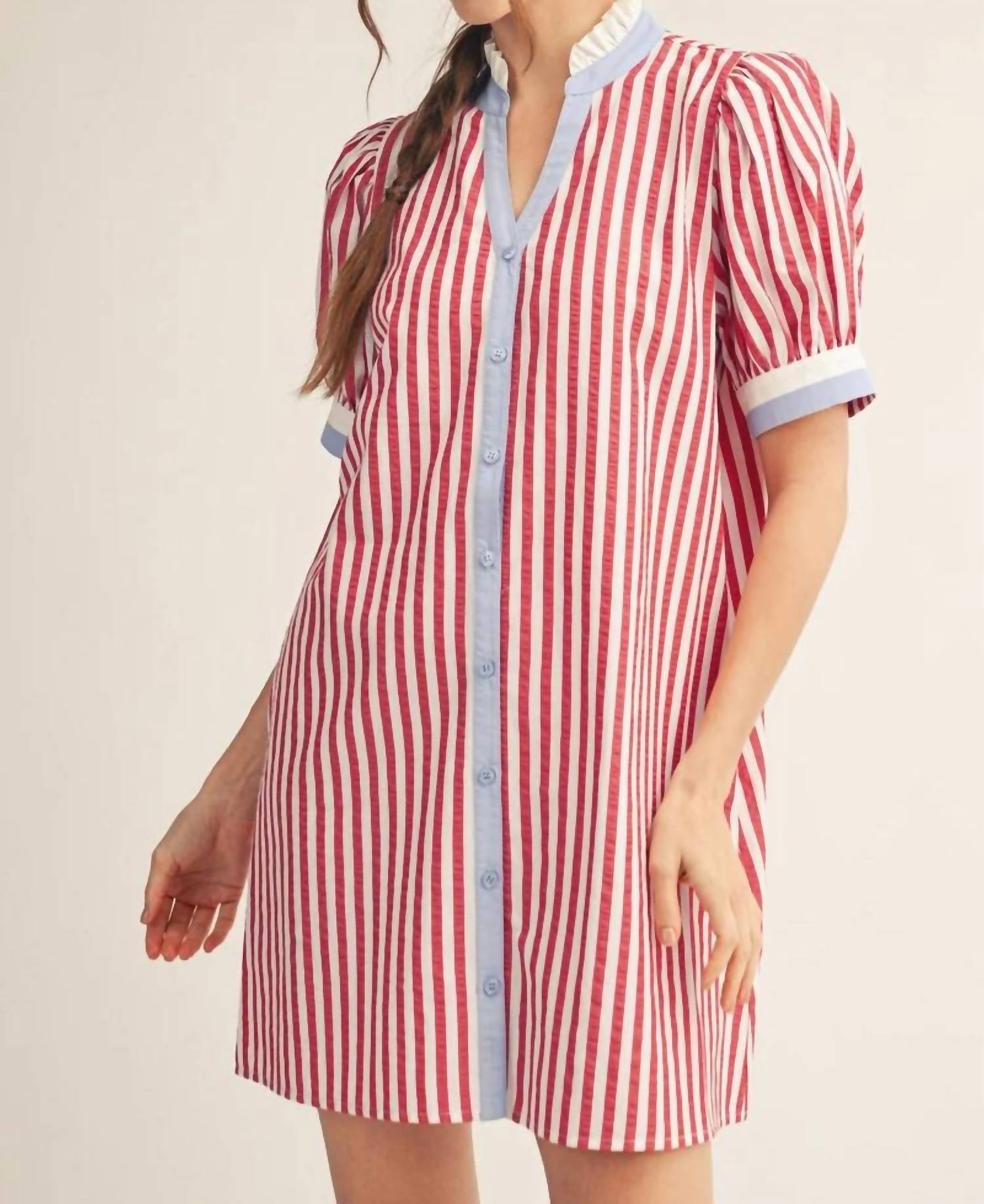 Jodifl - Little Miss USA Button Up Dress