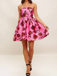 Flying Tomato - Strapless Seduction Woven Mini Dress