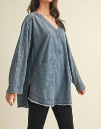 Mustard Seed - Patch Pocket Denim Top