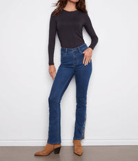 Charlie B - Bootcut Jeans With Embroidered Side Inserts