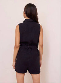 Bella Dahl - Zip Front Linen Romper