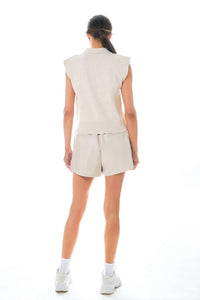 Grey Lab - High-waisted Faux Leather Shorts