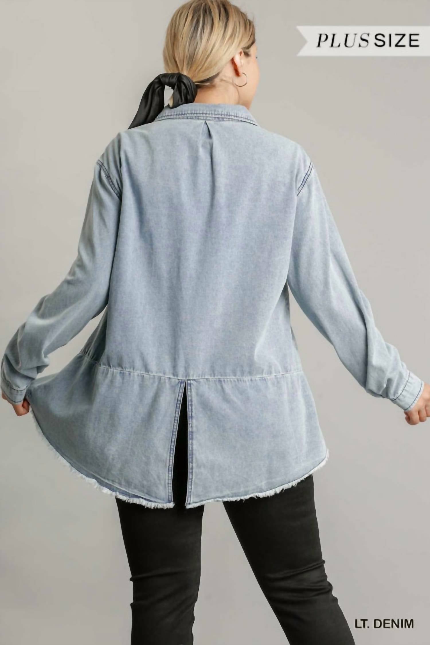 Umgee - Button Down Shacket - Plus