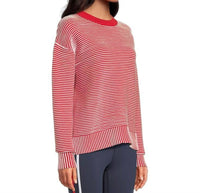 Beach Riot Occulus Crewneck Sweater in peppermint two tone - women's sweater - alternate view