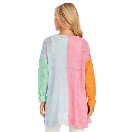 Mudpie - Parker Pastel Colorblock Cardigan