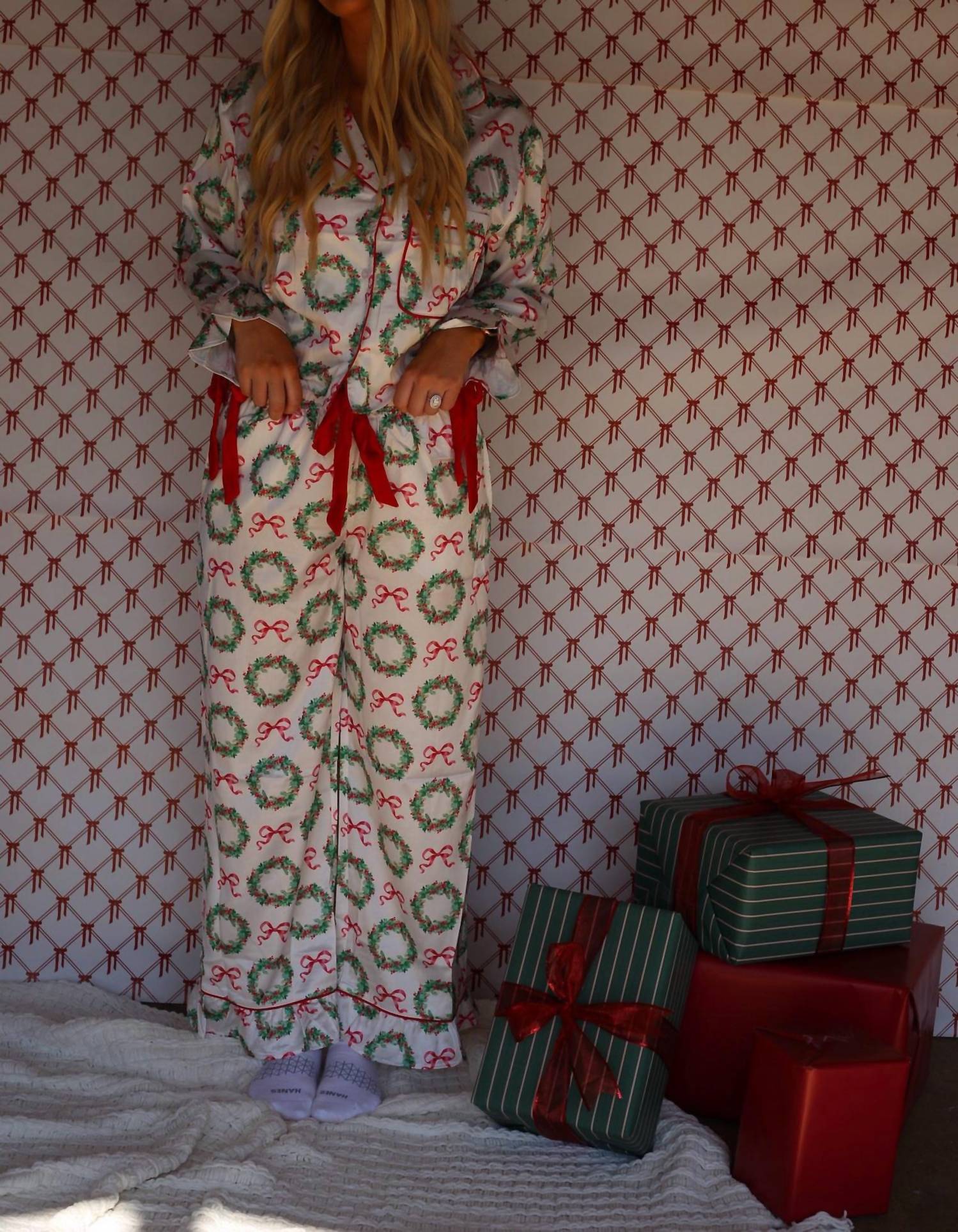 Peach Love - Holly Jolly Stain Pajama Set