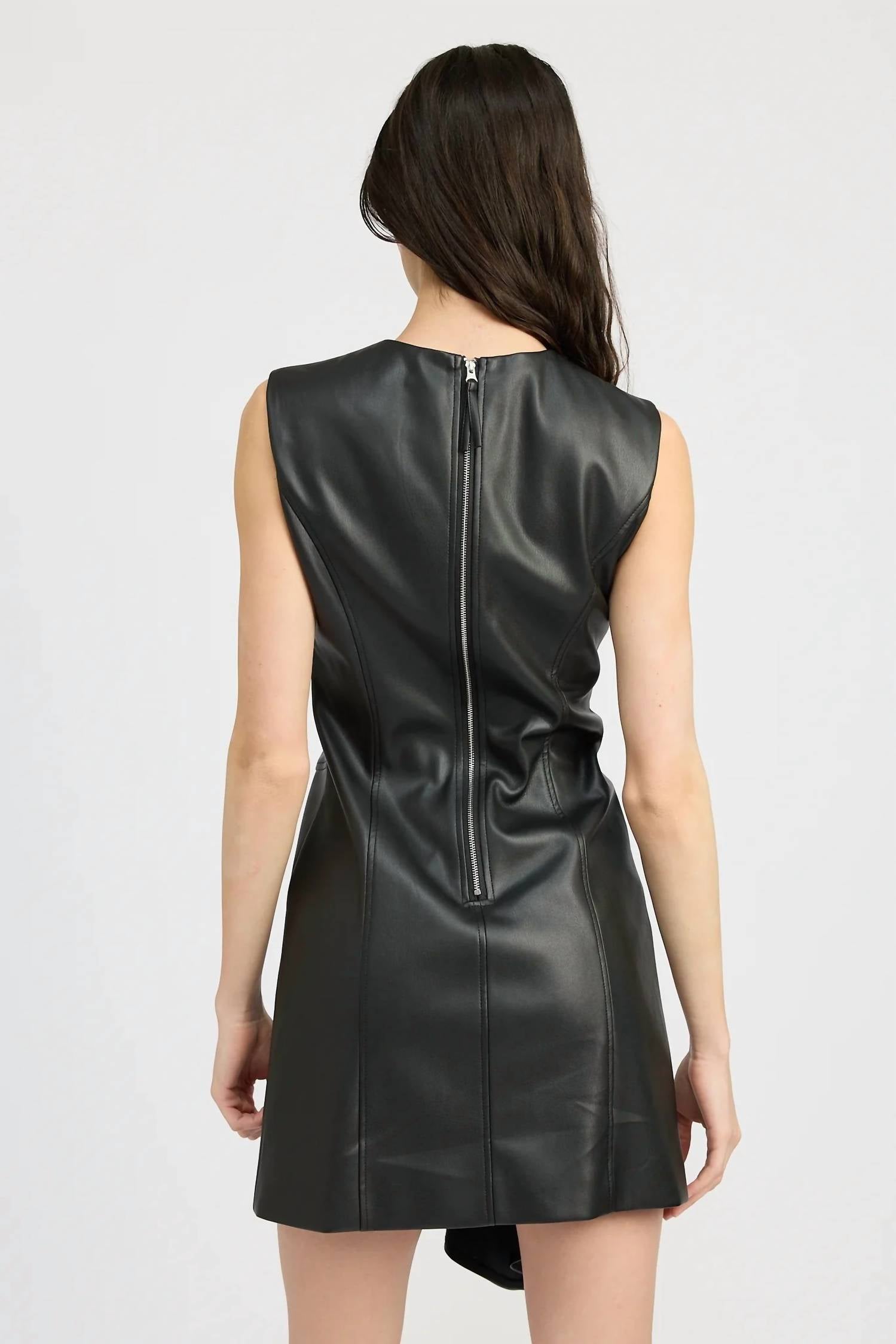 En Saison - Mya Leather Mini Dress