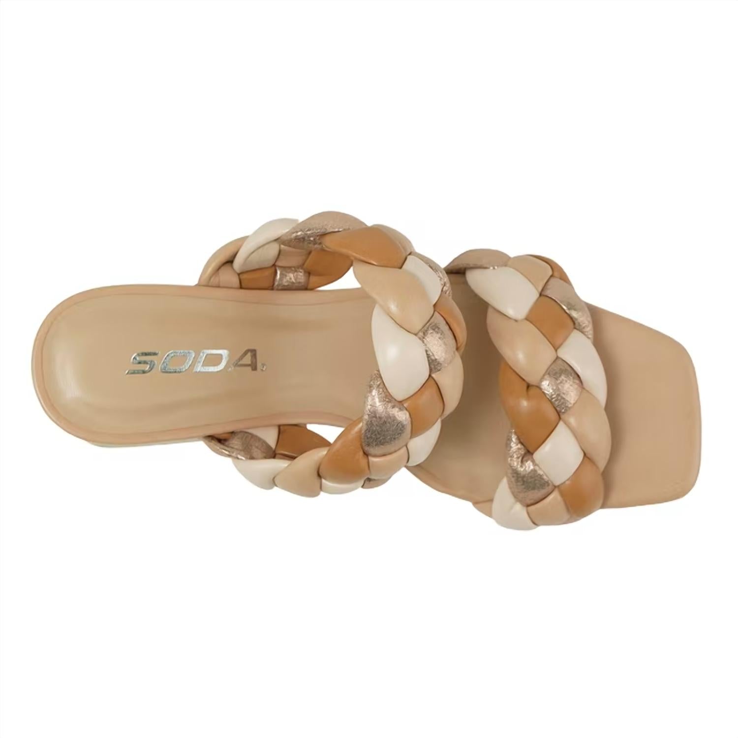 Soda - Women's Buggy Braided Block Heels