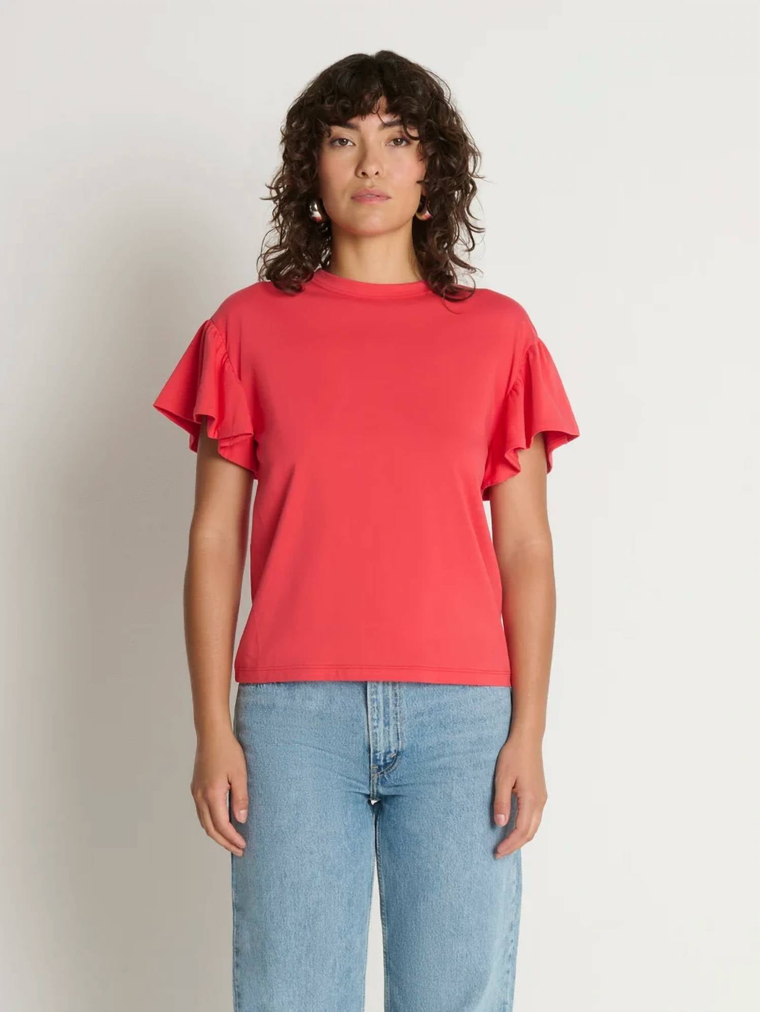 Nation Ltd - Camille Flutter Sleeve Top