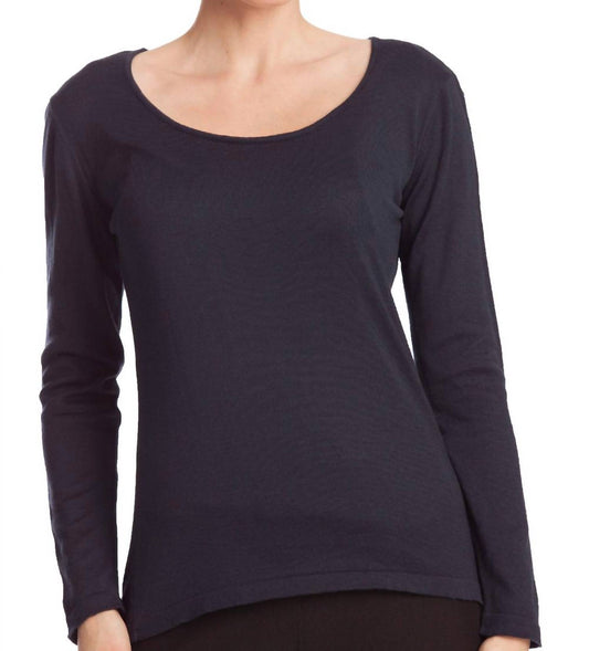 Long Sleeve Scoop Neck Top