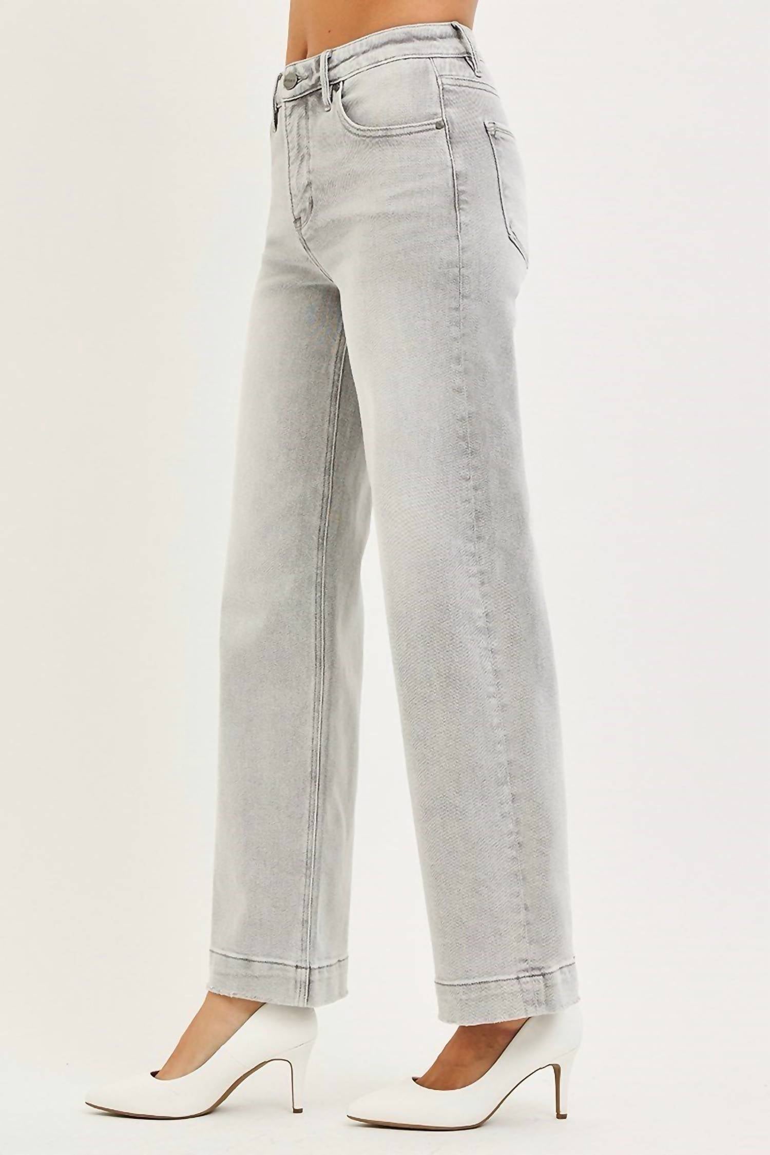 Risen - Hailee High Rise Ankle Wide Jeans