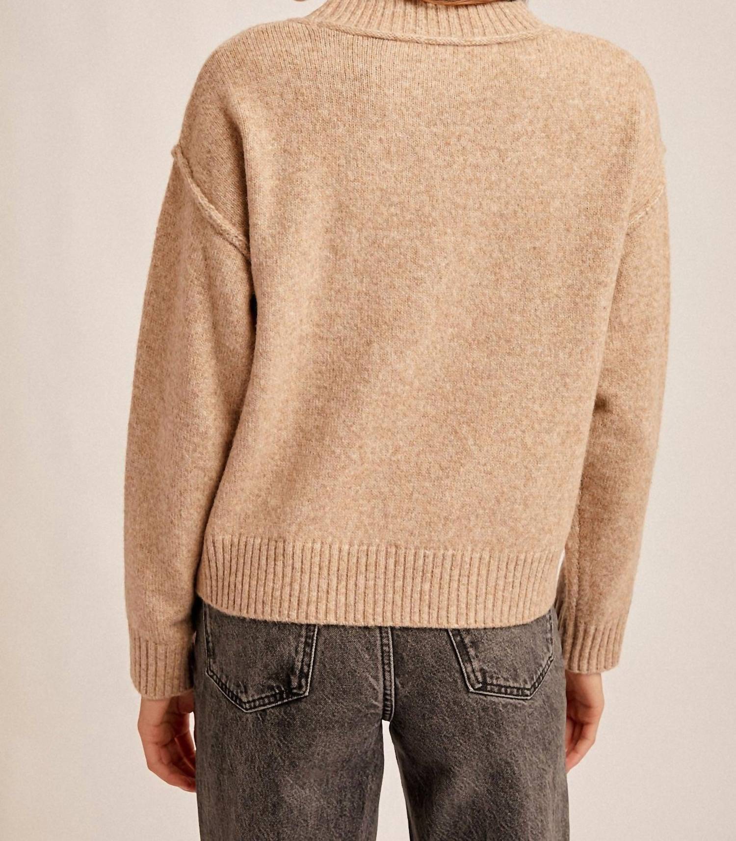 Hem & Thread - Josie Center Seam Slit Front Sweater