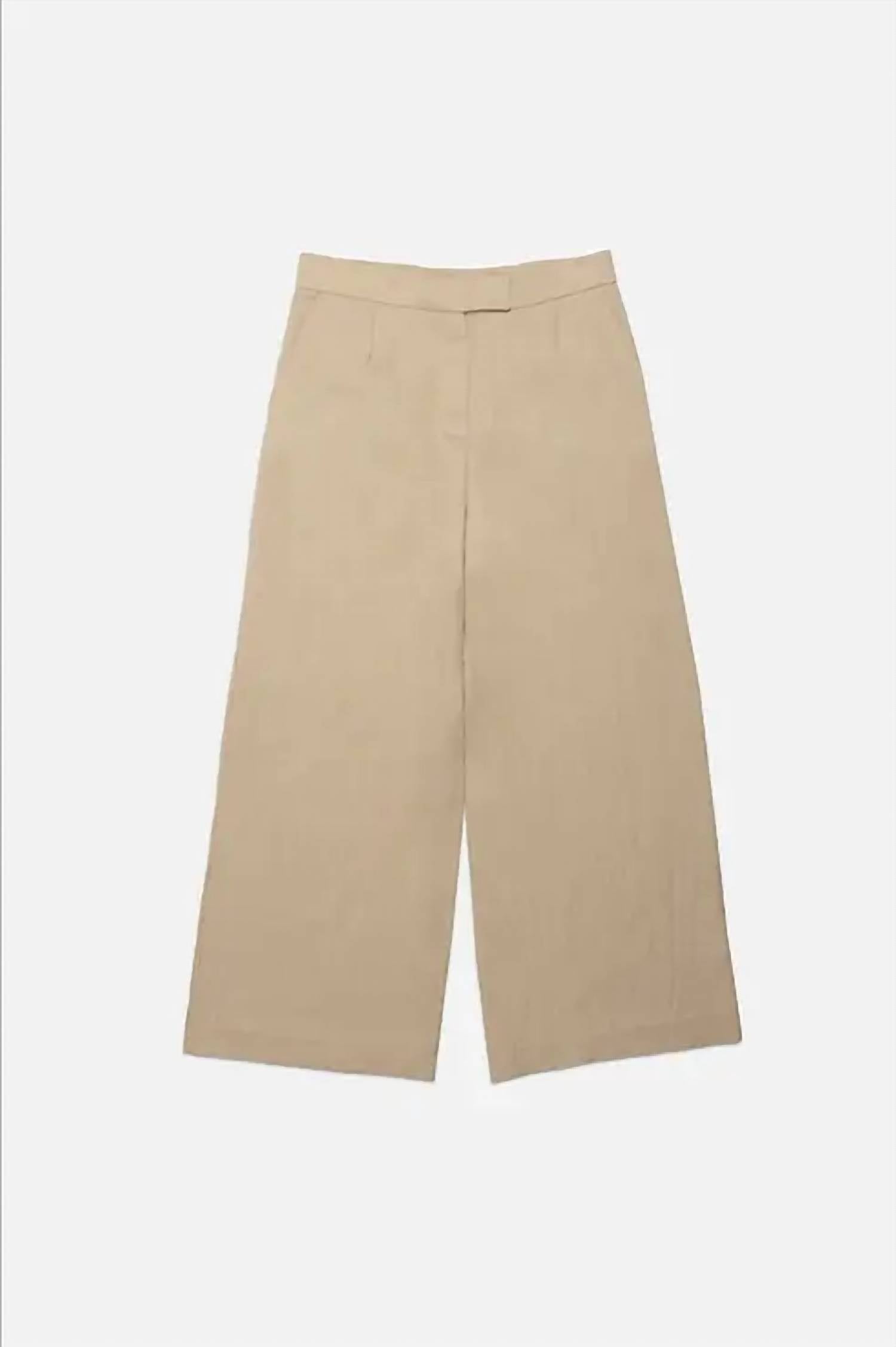 DELUC Women's Mendes Pants in beige - women's pants - detail view