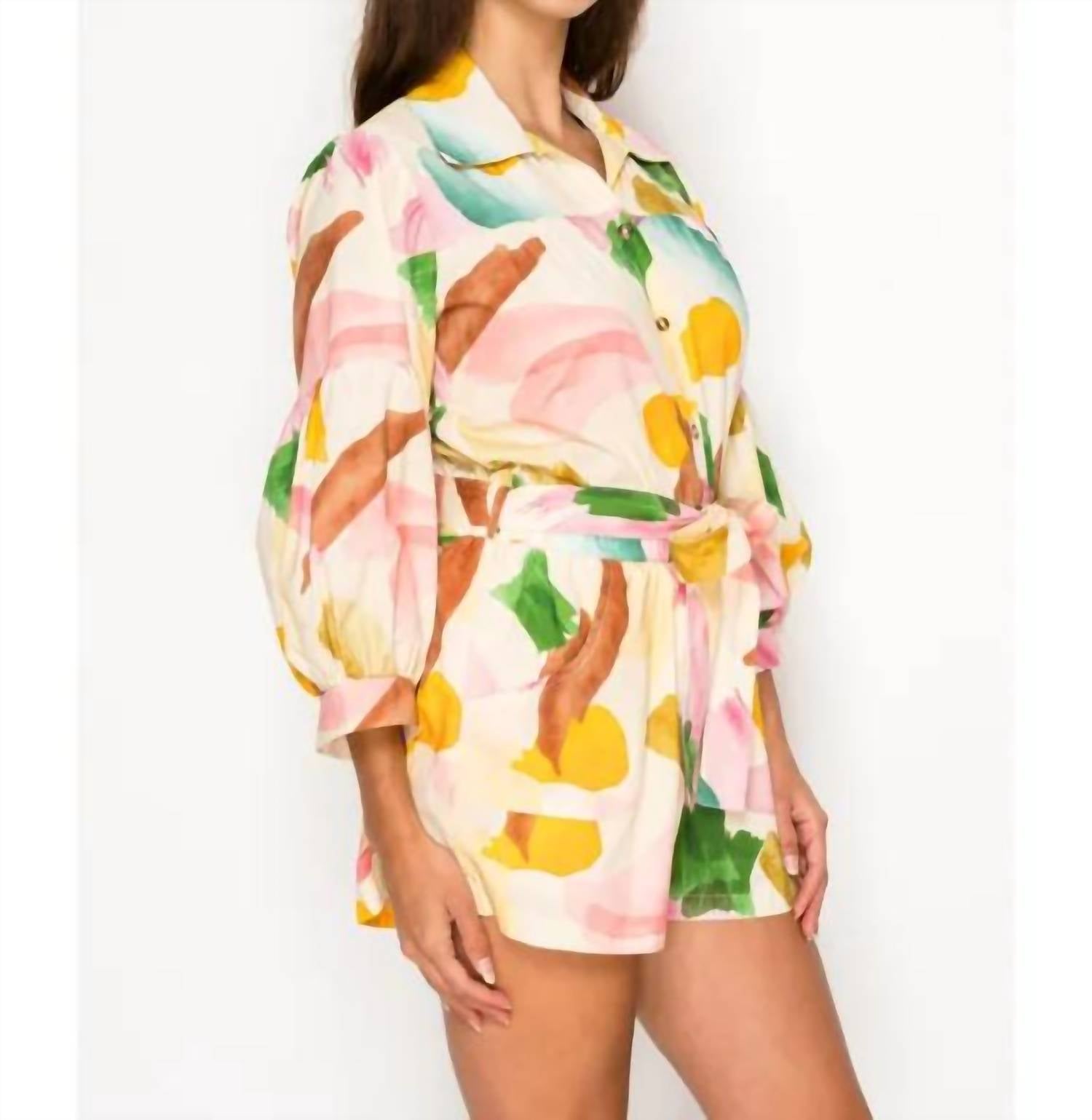 Meet Me In Santorini - Nympha Bloom Romper