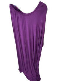 Carole Christian Women's One Shoulder Long Tee Dress in burgundy - women's dress