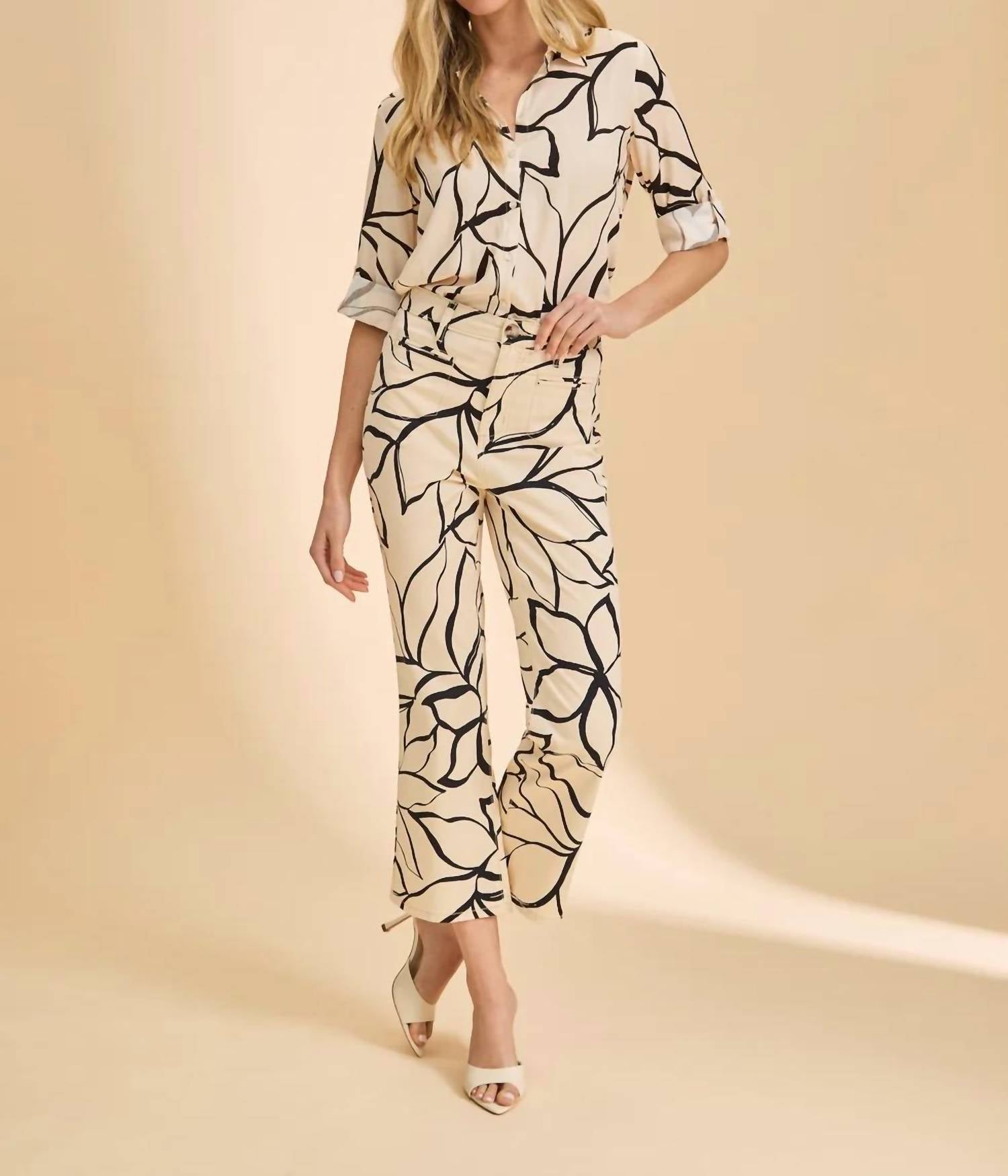 Fdj - Suzanne Printed Boot Crop Pants