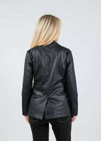 Lysse - Women's Versatile Vegan Leather Blazer