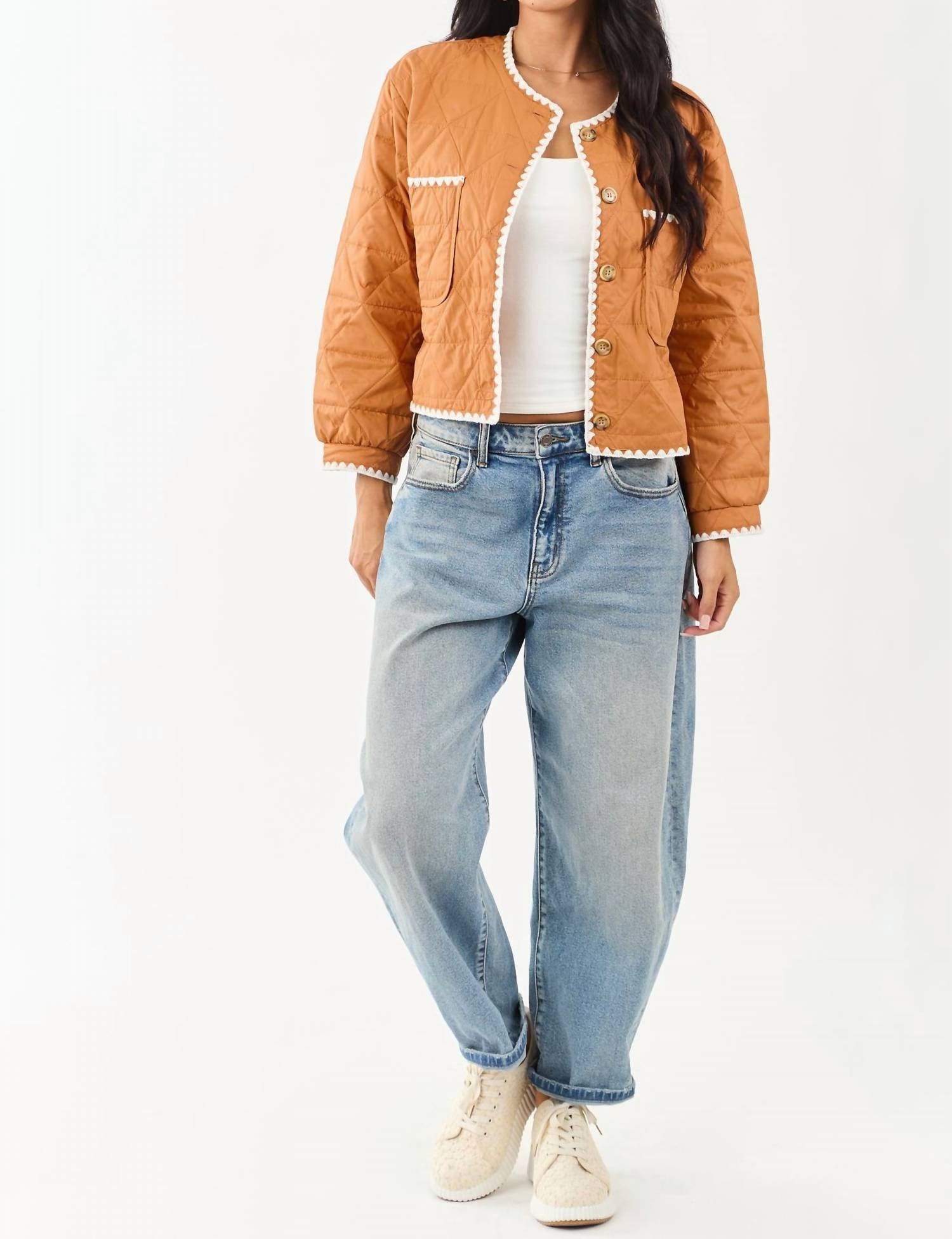 ee:some Terracotta Tower Jacket in orange - women's jacket - alternate view
