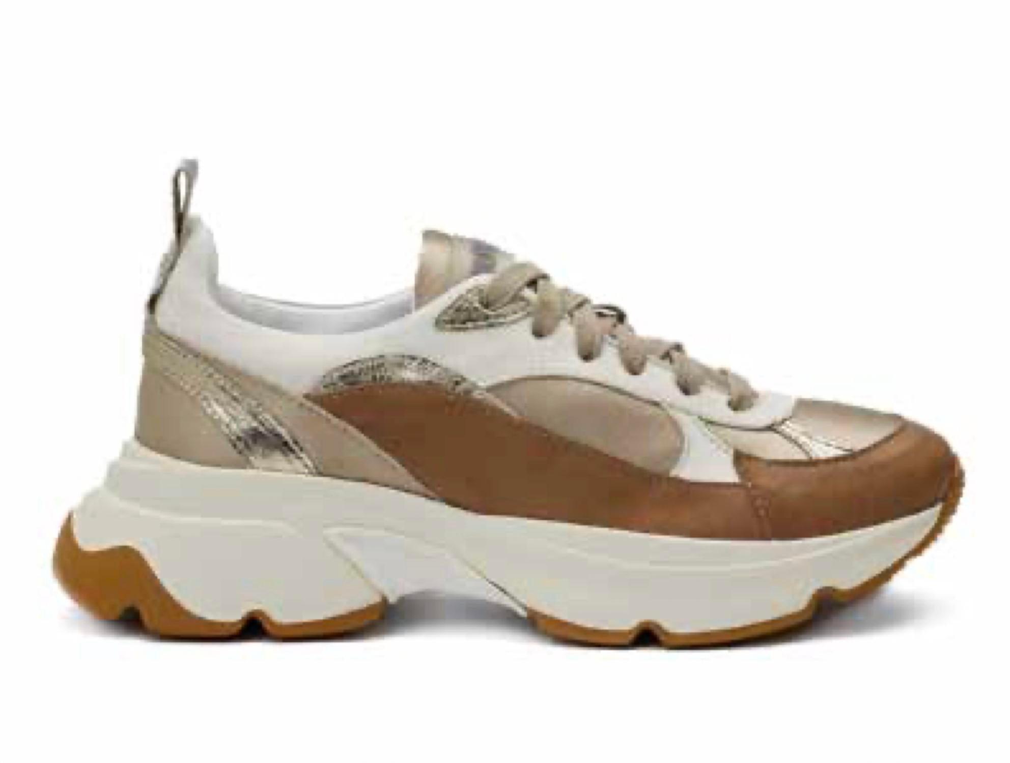 Andia Fora - Women's Chunky Wood Satin Sneaker