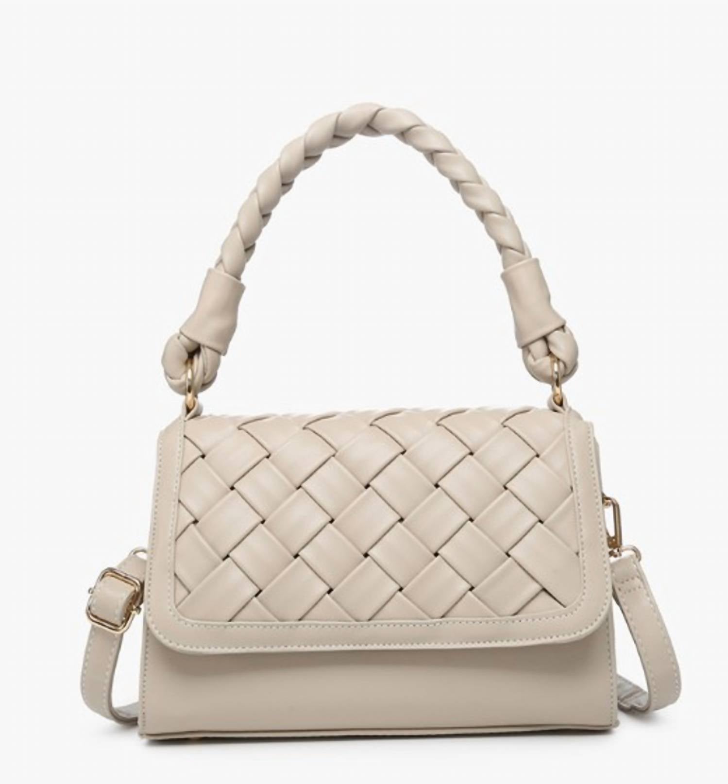 Jen & Co. - Women's Marlowe Woven Satchel With Braided Handle