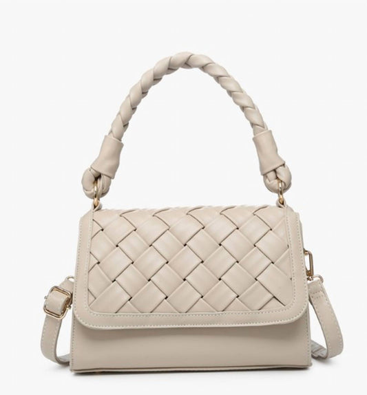 Jen & Co. - Women's Marlowe Woven Satchel With Braided Handle