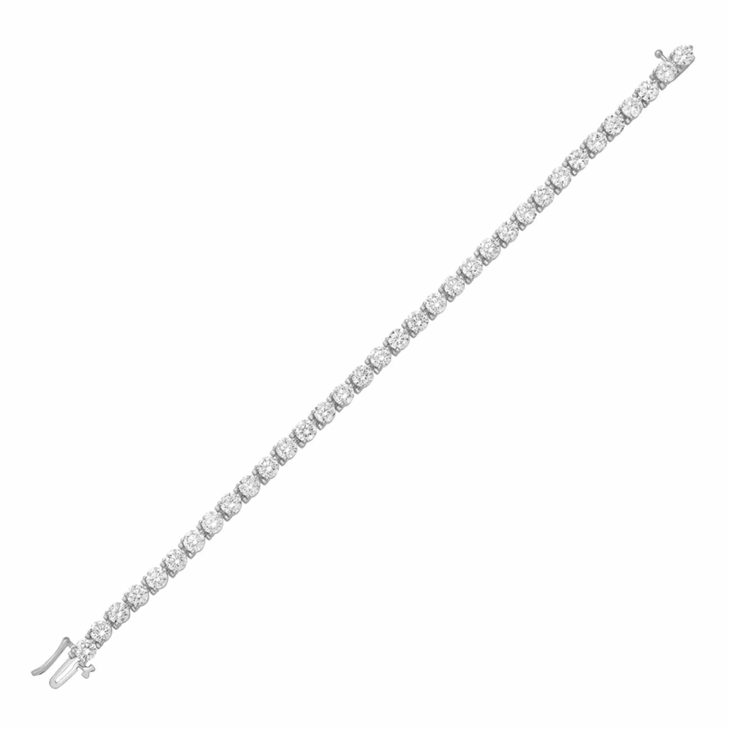 Diana M Jewels - Women's Round Lab-Grown Diamond Tennis Bracelet (10.00 Ct) - Bold