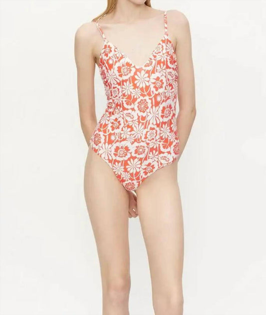 Compania Fantastica - Floral V-Neck Swimsuit