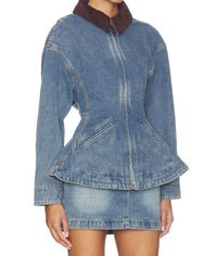 Line And Dot - Mottle Denim Jacket
