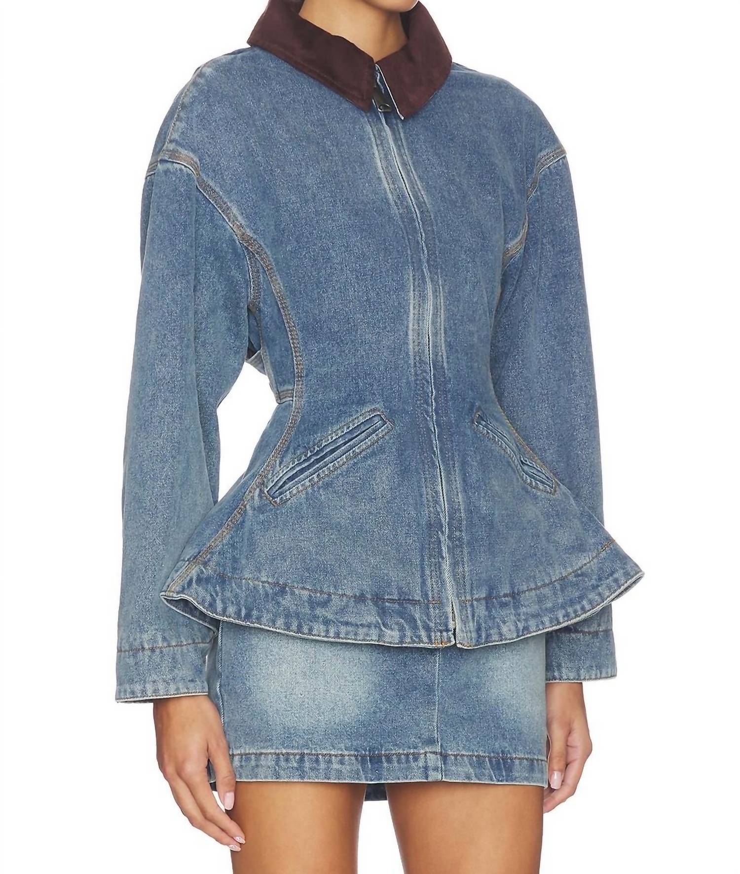 Line And Dot - Mottle Denim Jacket