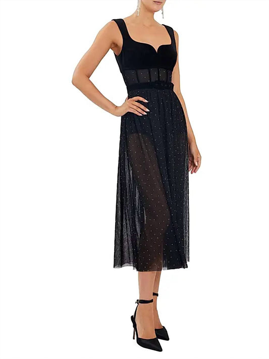 Rebecca Vallance - Lilah Crystal-embellished Midi-dress