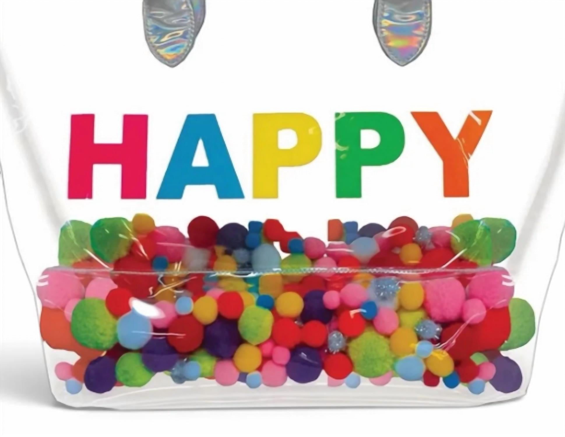 Iscream - Kid's Happy Pom Pom Clear Tote Bag