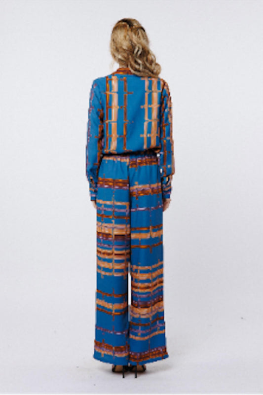 Ciebon - Abstract Stripe Drawstring Pant