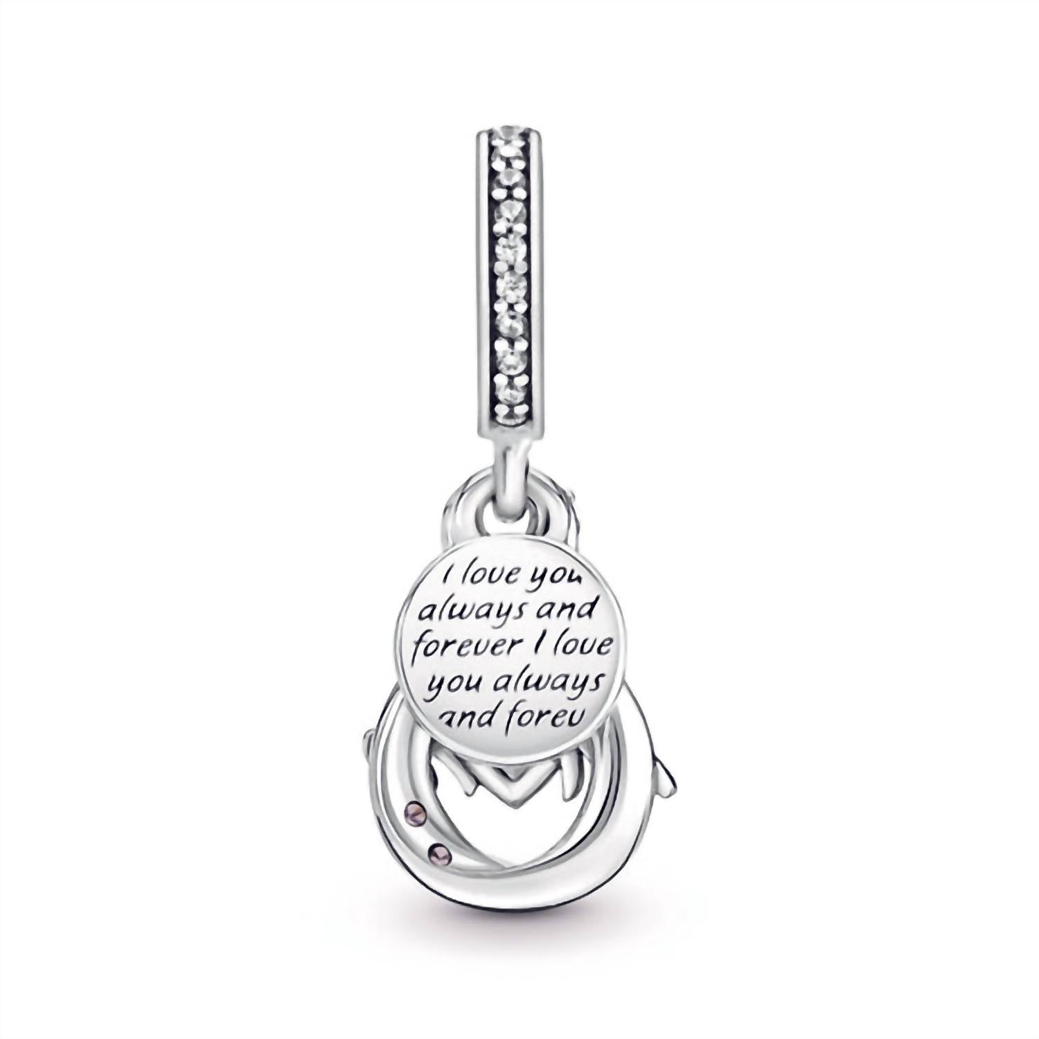 Pandora - Mom Infinity Pave Double Dangle Charm