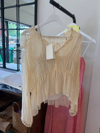 Ulla Johnson - Women's Robbie Silk Tie Front Chantilly Blouse