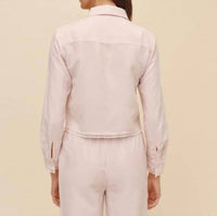 Bella Dahl - Long Sleeve Cropped Shirt With Trim Top