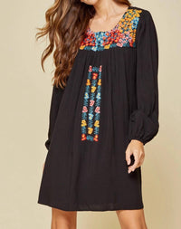 Andree By Unit - Floral Embroidered Long Sleeve Dress
